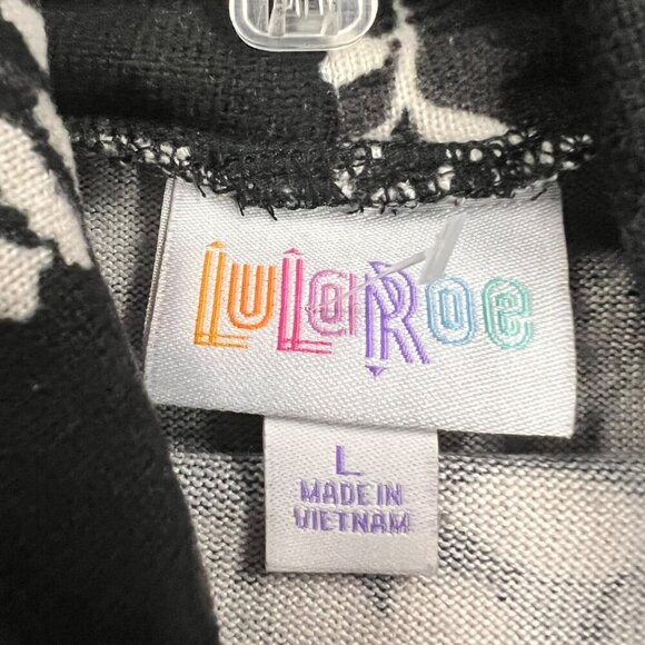 LuLaRoe Lightweight Sweater Floral Size Large Mock Neck Long Sleeve - Picture 8 of 9